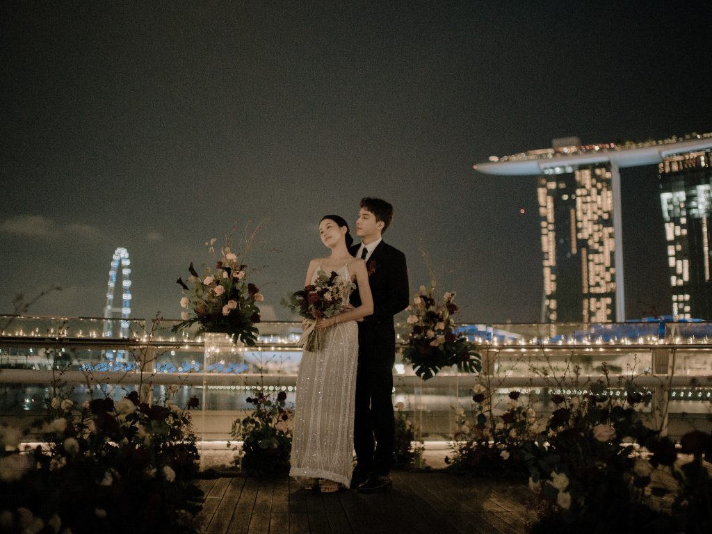 wedding venue with marina bay view